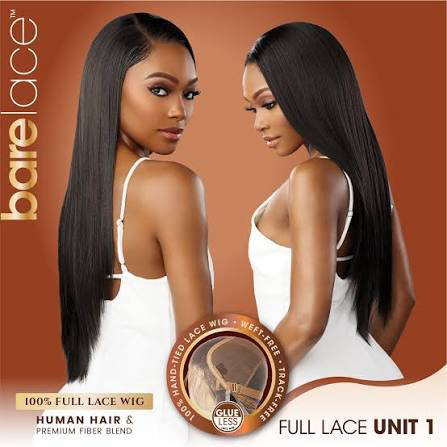 Sensationnel Bare Lace Full Lace Unit 1 Human Hair Blend Glueless Wig
